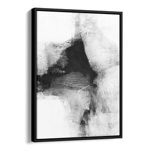 Black and White Contemporary Abstract Painting Print - Etsy