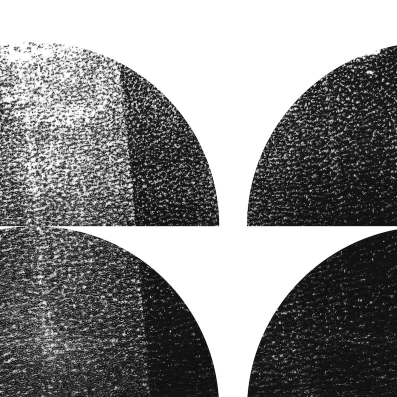 Black and White Mid Century Modern Art Print Geometric Etsy