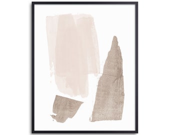 Neutral Minimalist Abstract Painting Print, Contemporary Scandinavian Wall Art, Fine Art Paper or Canvas