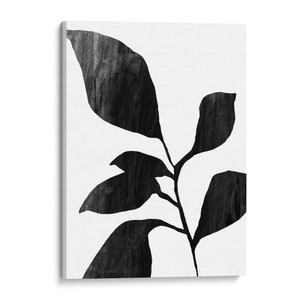 Black and White Modern Minimalist Botanical Silhouette - Etsy