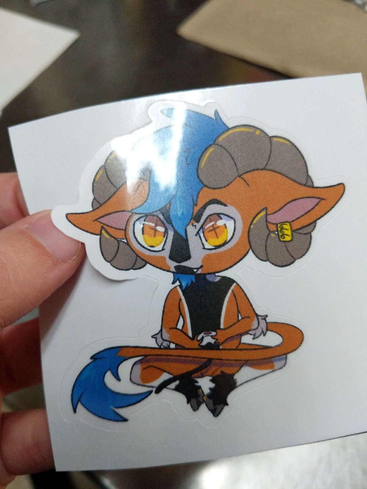 Demon Goat Chibi Sticker | Etsy