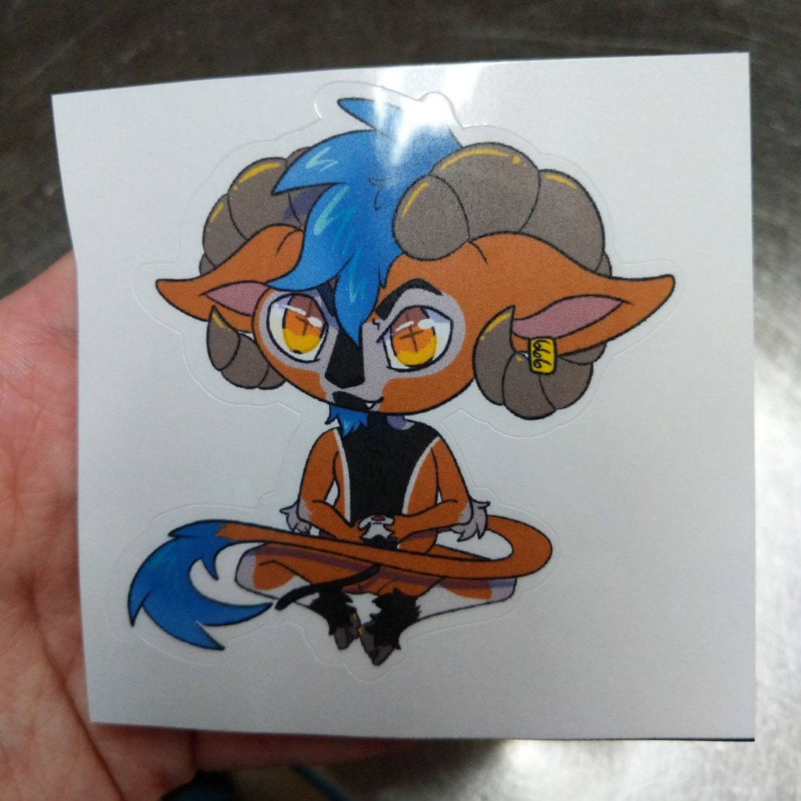 Demon Goat Chibi Sticker | Etsy