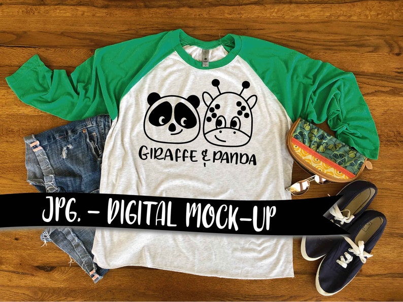 Download Next Level 6051 3/4 Sleeve Raglan Flat Lay Baseball Tee Mock | Etsy