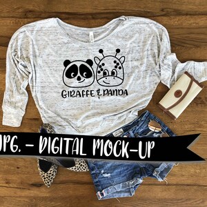 Bella + Canvas 8850 Tshirt White Marble Flowy Long-Sleeve Off Shoulder, Bella Canvas T-shirt Mock Up, TShirt Mock Up Flat Lay