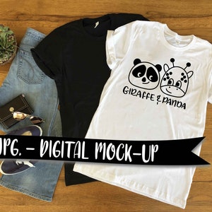 Bella + Canvas 3001 TShirt Flat Lay, Bella Canvas Unisex T-shirt Mock Up, TShirt Mock Up Flat Lay Mockup, 4 images