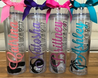 Personalized Vacation Tumbler, Girls Trip Tumbler, Beach Vacation Tumbler,  Personalized Gifts,  Customized Drinking Cup, Birthday Party