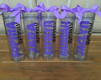 Personalized Tumbler, Skinny Tumbler, Dance Team Tumbler, Cheer Team Tumbler, Gymnast Tumbler, Customized cup, Cheer Gift, Cheer Banquet