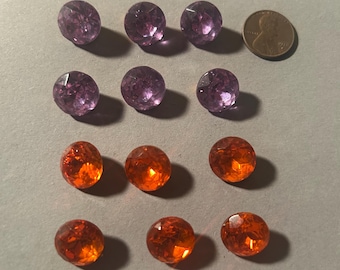 14mm Pointed back Dentelles, Jewelry making supplies. Lot of 6 pcs.