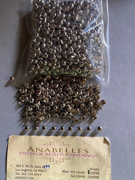 4mm Dome Nail Heads, Embellishments.  (500 Pieces)