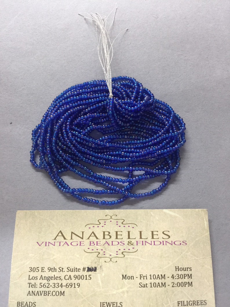 Czech beads Sold by bunch of 6 strands. 110 seed beads #177 royal iris Nos seed beads NOS Anavbf Vintage
