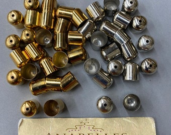 Metal findings. Cap Ends. 11.5x10mm, lovely cap ends. Sold by lots of 18 pieces