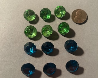 14mm Pointed back Dentelles, Jewelry making supplies. Lot of 6 pcs.