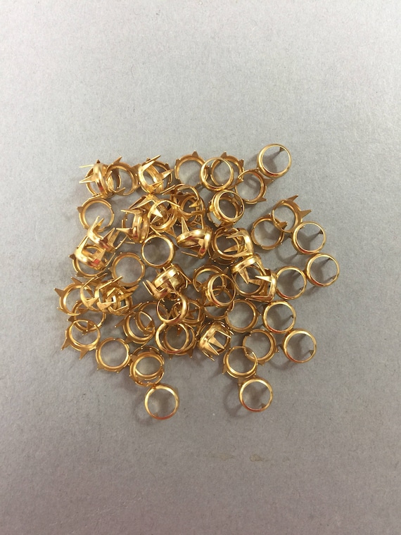 7MM//SS34 Rim Settings 75 Pieces Gold