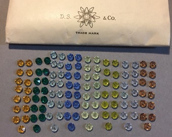 5mm, Vintage Crystal Rondells, Jewelry making supplies. (36 pcs)