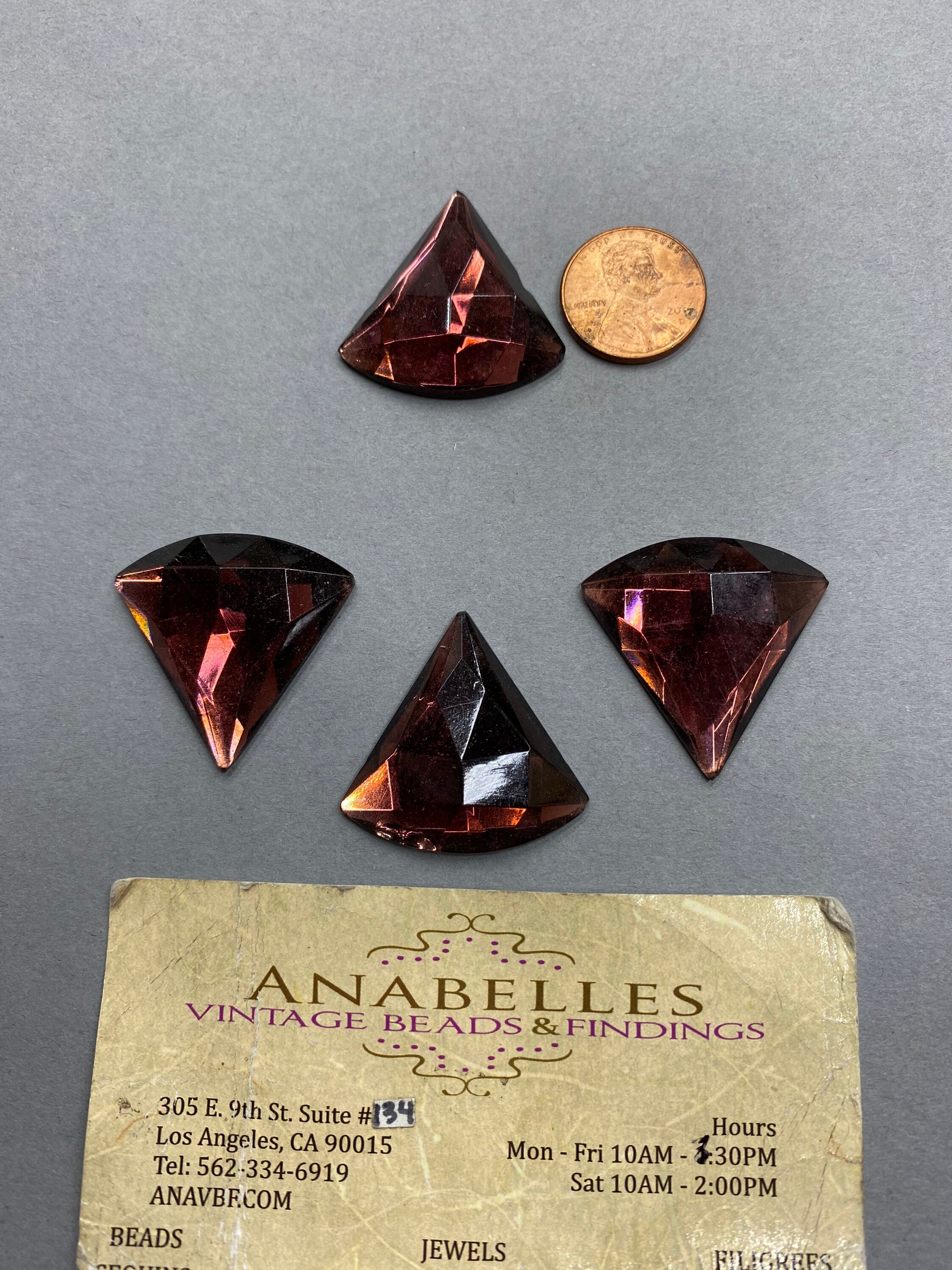 ヴィンテージガラスカボション、西ドイツ、30 mm（3個） - Etsy 日本