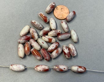 15x7mm Vintage beads, Art & Jewelry making, (12 pcs)