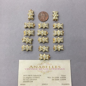 15 x 12 mm 2-radigt vintagespänne, Smyckestillverkning, (1 st)