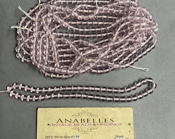 6mm Druck, Pale pink, jewelry supplies. Strand of 50 beads.