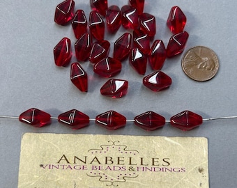 15x11mm Bicone beads, jewelry making. Lot of 24 pieces.