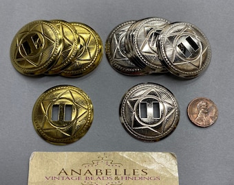Conchos con motivo western da 38 mm, per la creazione di gioielli (12 pezzi)