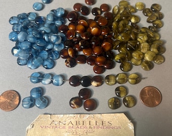 10x4.5mm Glass Beads, jewelry making, (50pcs)