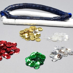 Sequins. NOS. 6mm. Loose Cup Metallic sequin. Sold by lots of 3 loops.
