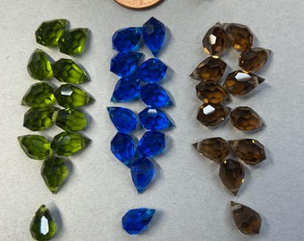 10x6mm, Vintage Drop, Jewelry making, (12 pcs)