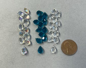 10x6mm Vintage Drops, Jewelry making, (12 pcs)