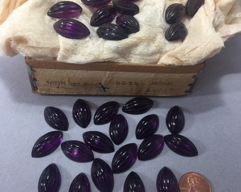 24x13mm, Vintage Cabochons, Jewelry making supplies. Lot of 4 pieces.