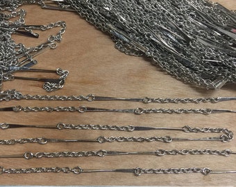 Vintage Steel Bar Chain, 2mm, 6 Ft Jewelry Supply