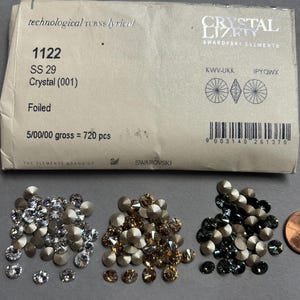 SS-29 Rivoli Stones 6mm, Jewelry Making (36 pcs)