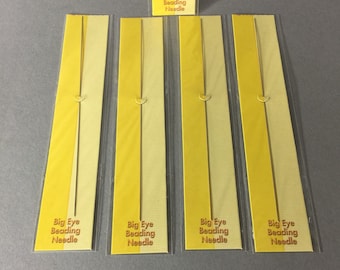 Big Eye Beading Needle. 5" beading needles. . Sold by lots of 12 pieces.
