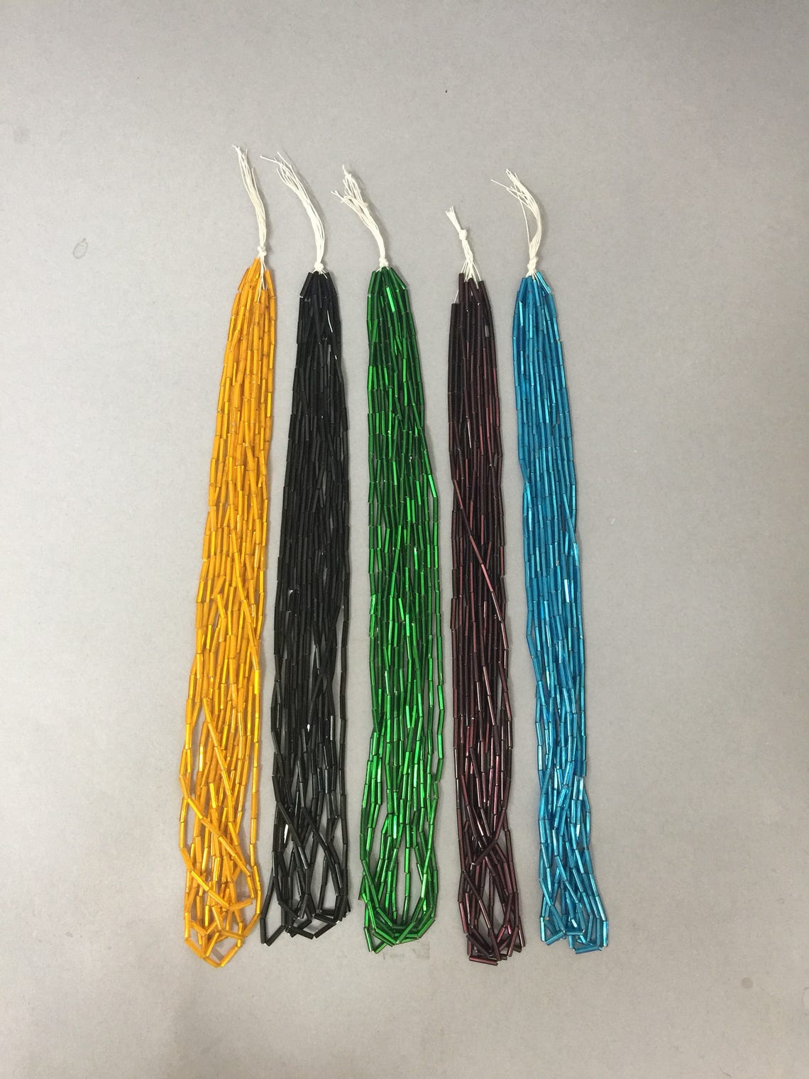 Bugle Beads. NOS. 10x2mm 4 Glass Bugle Beads Sold by Bunch of Etsy