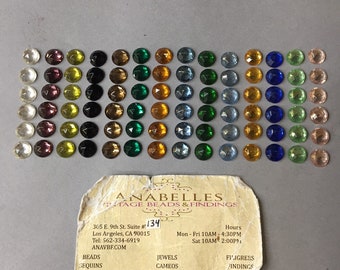 9mm Vintage Cabochons, Jewelry making,(12 pieces)