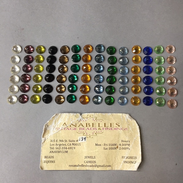 Cabujones vintage de 9 mm, suministros para la fabricación de joyas. (12 piezas)