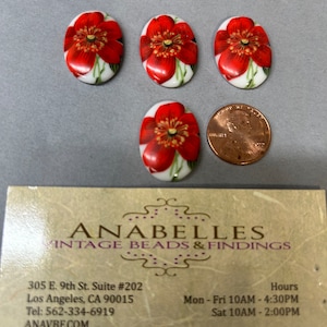 vintage Cabochons. NOS. 25x18mm. Sold by Lots of 4 pieces.