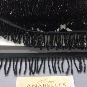 Fringe. NOS. 1&quot; Lovely, Vintage beaded fringe. Nos fringe. Sold by yard.