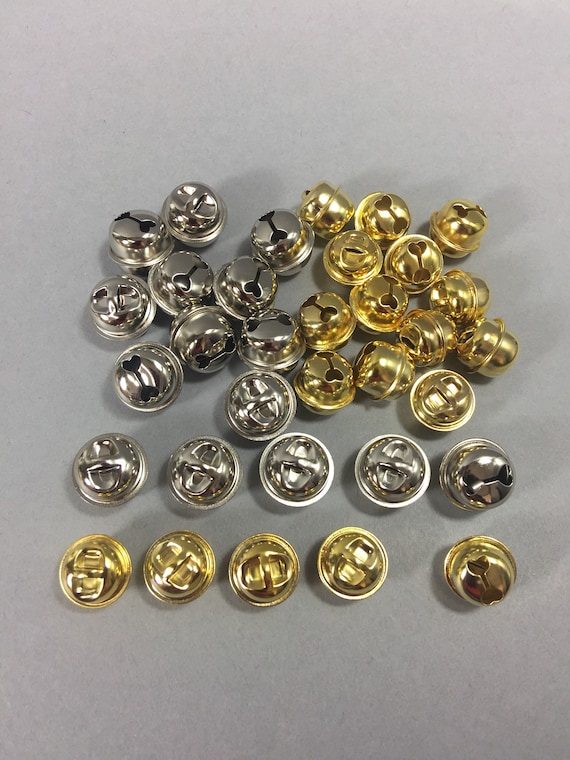 Mini Metal Jingle Bells, Gold, 3/8-Inch, 60-Piece