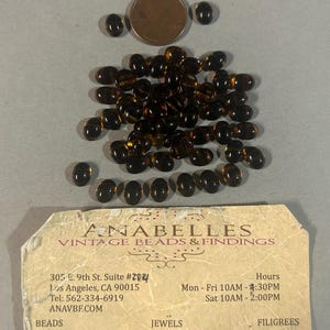 Vintage Cabochons. NOS. 8x6mm, Glass cabochons. Sold by lots of 36 pieces.