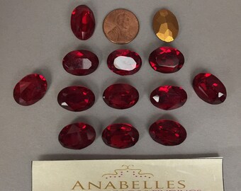 18x13mm Vintage cabochons, Jewelry making,(6 pcs)