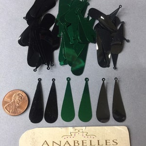 Sequins. NOS. 33x10mm, Lovely Vintage sequins. tear drop shaped. Sold  by lots of 100 pieces