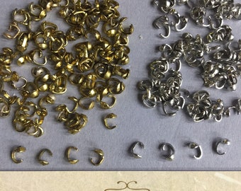Vintage Bead Tips - Jewelry making, Lot of 100
