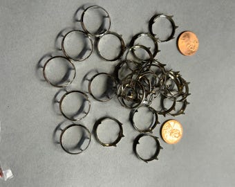 18mm, Rim Settings, Jewelry making, (36 pcs)
