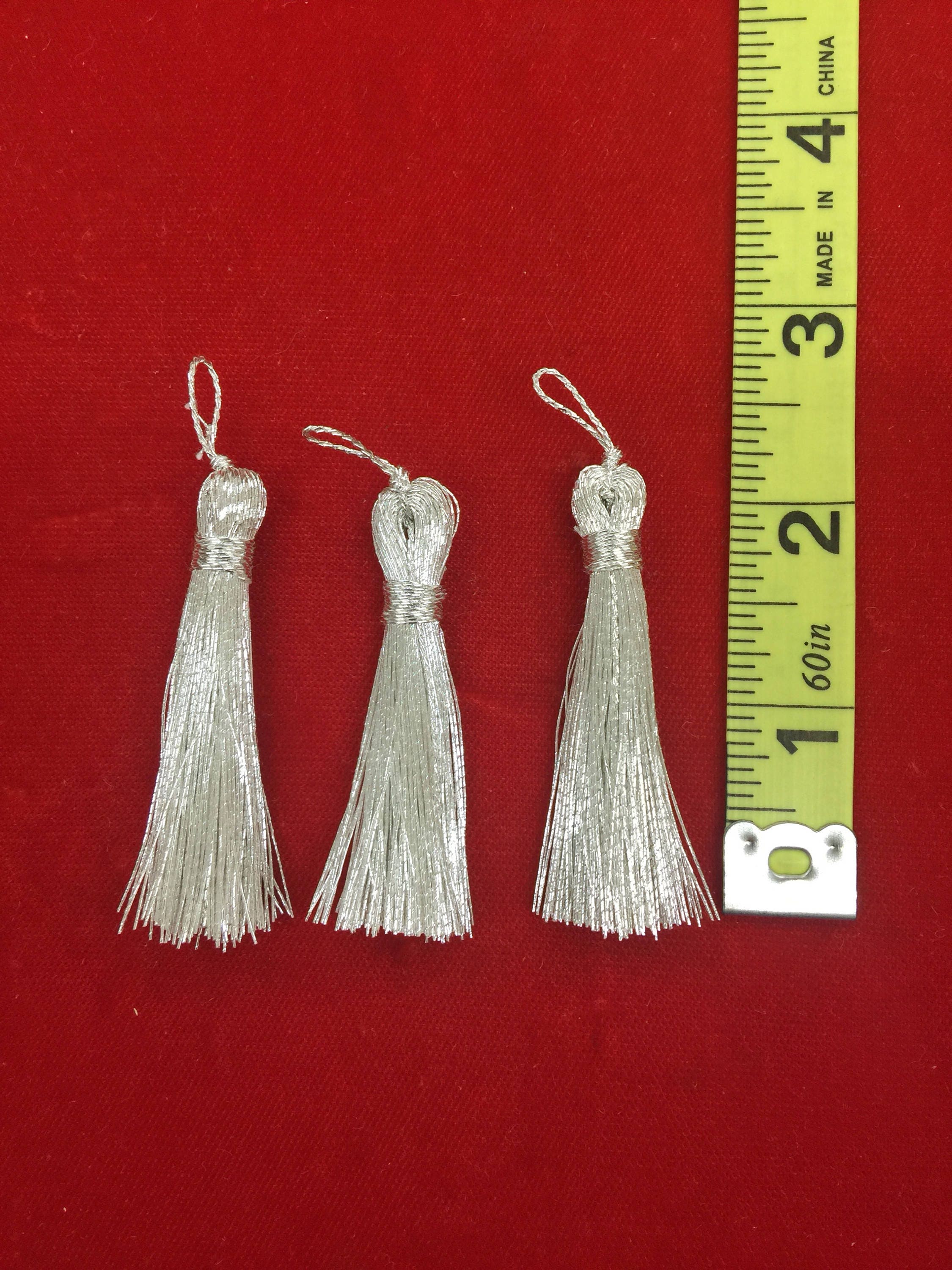 Silver Tassel Pendants With Antique Silver Metal Chain 59mm Tassels for  Jewelry Making 