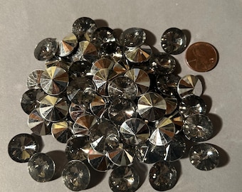 16mm Acrylic Rivoli, jewelry supplies. Lot of 72 pcs.