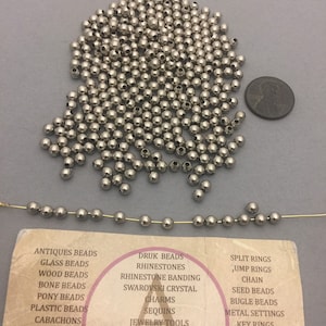 Metal  beads 4mm.  Sold by lots of 100 pieces.