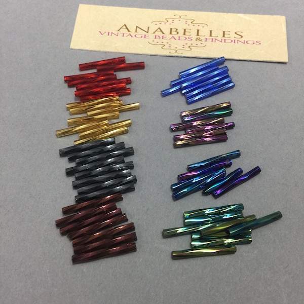 Vintage Bugle Beads Etsy