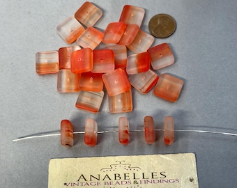 15mm Square beads, Jewelry making, Lot of 24 pcs.