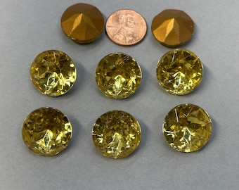 20mm, table cut Glass jewels, jewelry making, (6 pcs)