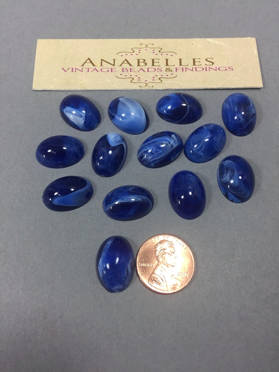 Cabochons. NOS. 18x13mm, Lovely, Vintage Cabochons. Sold by